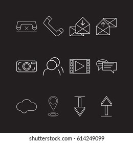 Vector illustration with icons for mobile phone