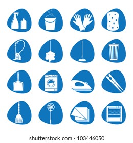 Vector illustration icons on cleaning