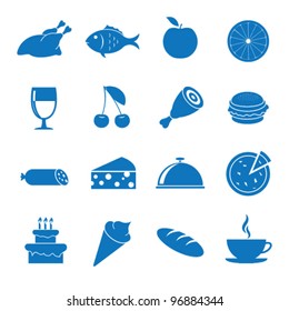 Vector illustration icons on food