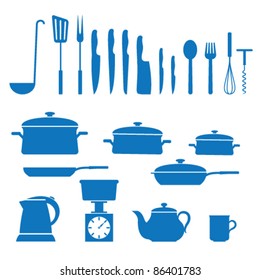 Vector illustration of icons on kitchen appliances