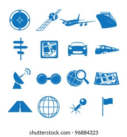 Vector illustration icons on the navigation