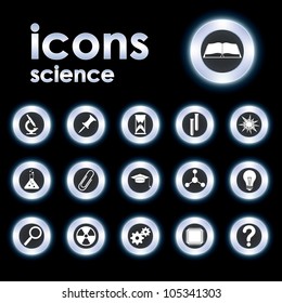 Vector illustration icons on science