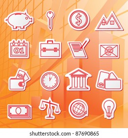 Vector illustration of icons on the subject of Finance