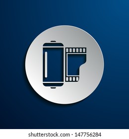 Vector illustration of icons on a theme Photo