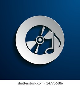 Vector illustration of icons on a theme of music
