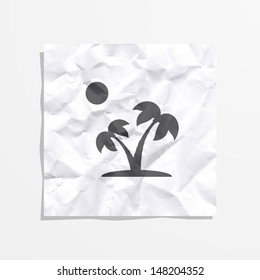 Vector illustration of icons on the theme of tourism