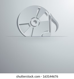 Vector illustration of icons on a theme of music