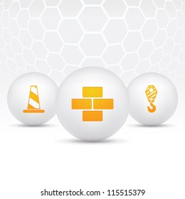 Vector illustration of icons on the topic of building