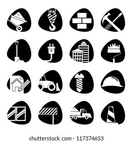 Ilustración vectorial de iconos sobre el tema de construcción