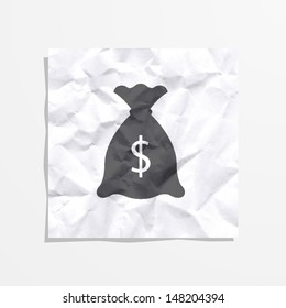 vector illustration of icons on the topic of money