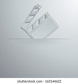 vector illustration of icons on the topic of film