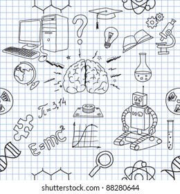 Vector illustration icons the topic science