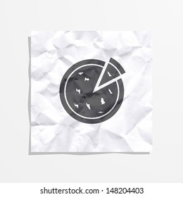vector illustration of icons of pizza