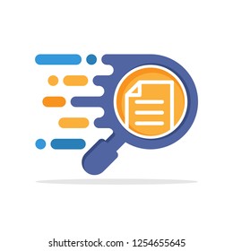 Vector illustration icons with responsive analysis concepts for document review, document correction, document evaluation