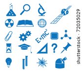 Vector illustration of the icons to subjects of the science