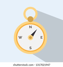 Vector illustration icons of traveling. compass icon on background.