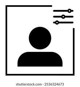 vector illustration icons of users and settings