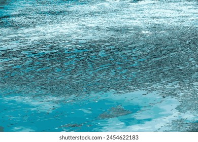 Vector illustration of an icy river surface. Texture of ice and water fragments. Winter background.
