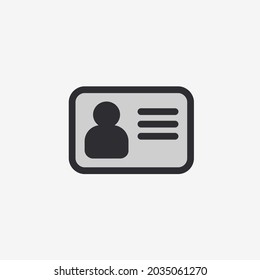 Vector illustration of id card icon