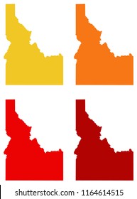 vector illustration of Idaho maps