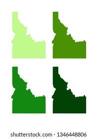 vector illustration of Idaho maps