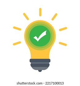 Vector illustration of idea approval icon sign and symbol. colored icons for website design .Simple design on white background.