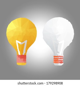 Vector illustration of idea creative in polygon design 