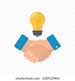 Vector Illustration Of Idea Deal. Colored Vector For Website Design .Simple Design On Transparent Background (PNG).