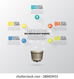 Vector illustration of idea and innovation concept infographic design element.