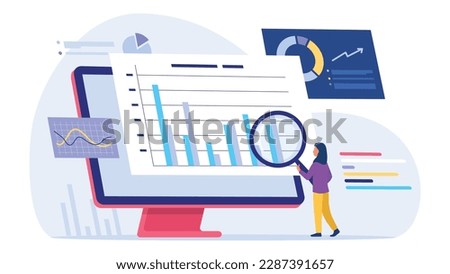 Vector illustration of idea lock. Cartoon scene with a guy with a lock to protect an idea and a copyright symbol isolated on a white background. Intellectual property and copyright protection.
