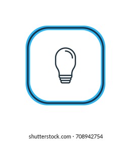 Vector Illustration Of Idea Outline. Beautiful Marketing Element Also Can Be Used As Lamp Element.