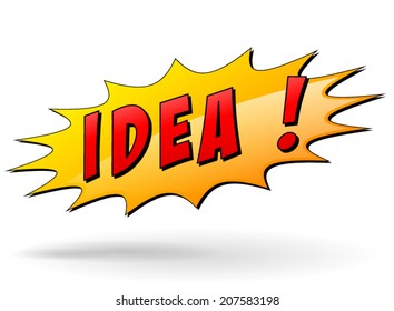 Vector illustration of idea star icon on white background