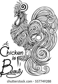 Vector illustration ideal for design mascot and tattoo and greeting card or T-shirt graphic.