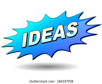 Vector illustration of ideas star on white background