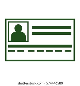 Vector Illustration of Identification Card Icon in green