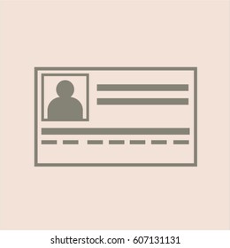 Vector illustration of Identification Card icon