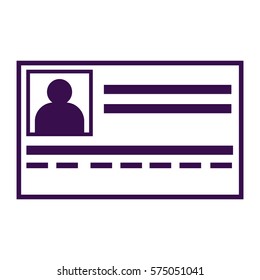 Vektorgrafik des Symboles der Identifizierungskarte Flaches Symbol in violett