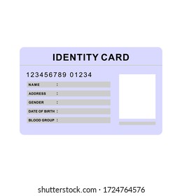 Vector illustration of an identity card.