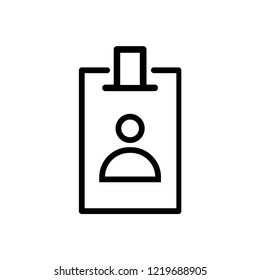 Vector illustration of an identity tag icon