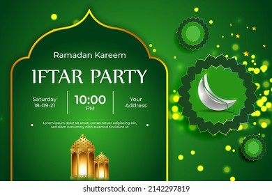 Vector illustration for iftar party,   