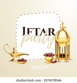 vector illustration. vector Iftar party celebration. Traditional subjects. the Muslim feast of the holy month of Ramadan Kareem. Translation from Arabic: Generous Ramadan