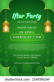 Vector illustration of Iftar Party invitation