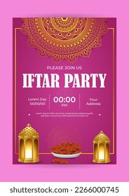 Vector illustration of Iftar Party invitation
