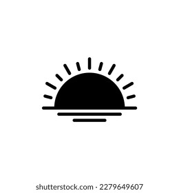 vector illustration of iftar time icon with glyph style. suitable for any purpose.