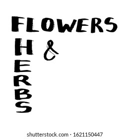 Vector illustration with ight blue inscription Spring vibes, in hand lettering style, with leaves and texture, for meeting spring, spring holidays, printing on fabric or paper, and digital
