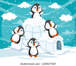 Vector Illustration Of Igloo