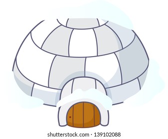 Vector illustration of an igloo