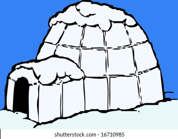 vector illustration of igloo