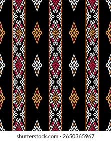 Ilustração vetorial do padrão de design de tecelagem de ikat da Indonésia lombok, bom para o fundo, tecido tecido, batik, capa, etc.