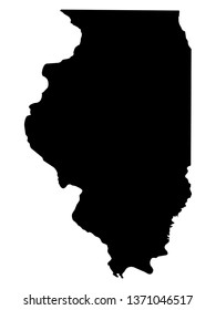 Vector Illustration Of Illinois Map